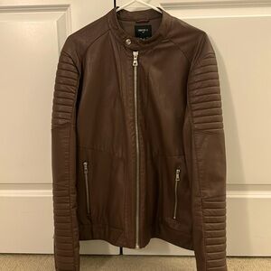 Forever 21 Men Biker Bomber (Brown)